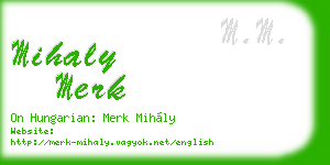 mihaly merk business card