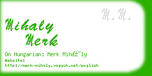 mihaly merk business card